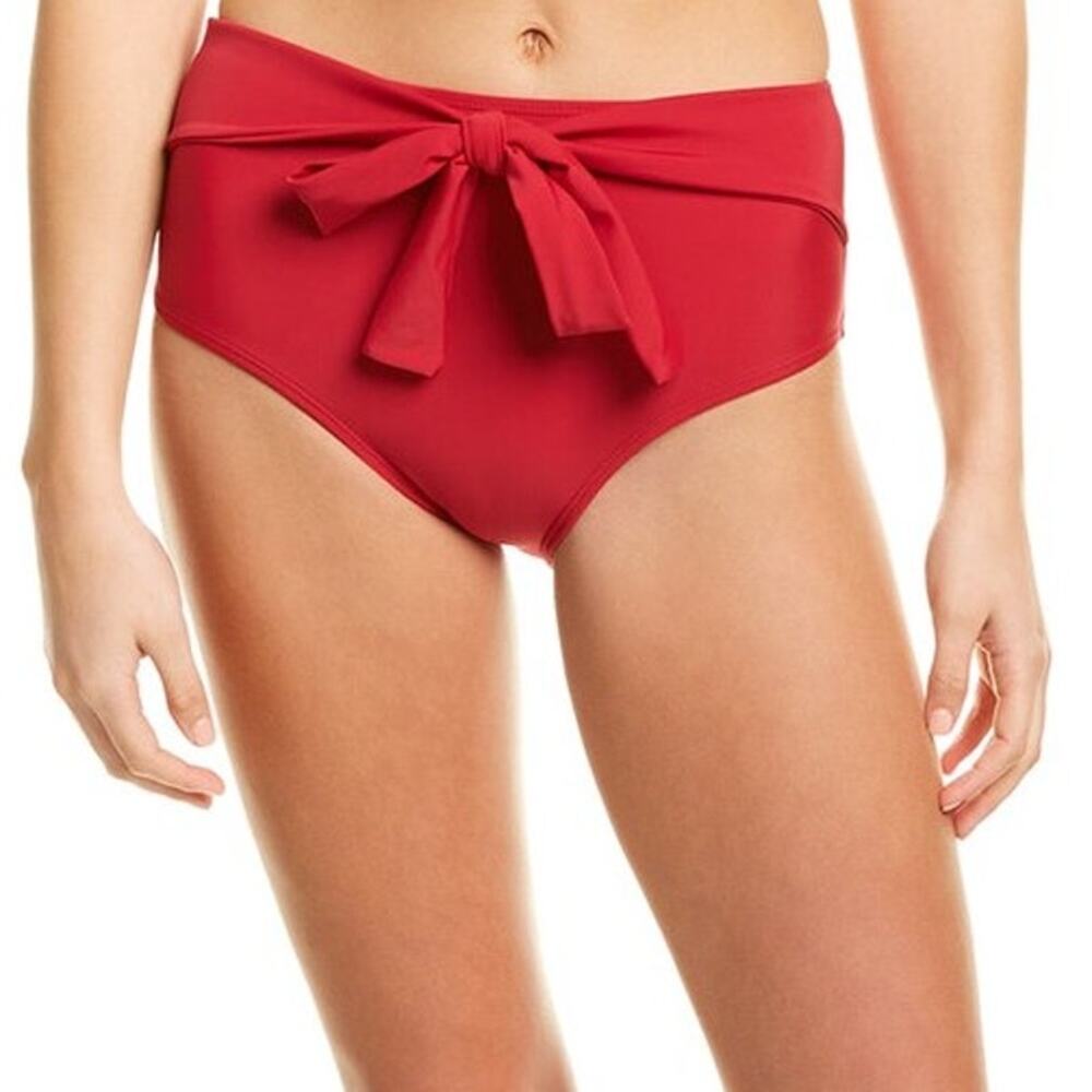 NWT Andrea Iyamah Maven High Waisted Bikini Bottom Red Women Size XXL Beach Swim